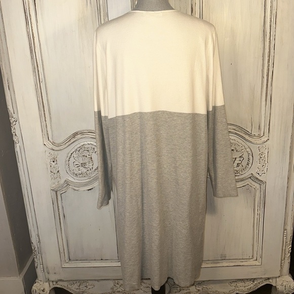 Liz Claiborne Chic Old Money Cozy Two Tone Sweater Duster Size Large - Picture 9 of 11
